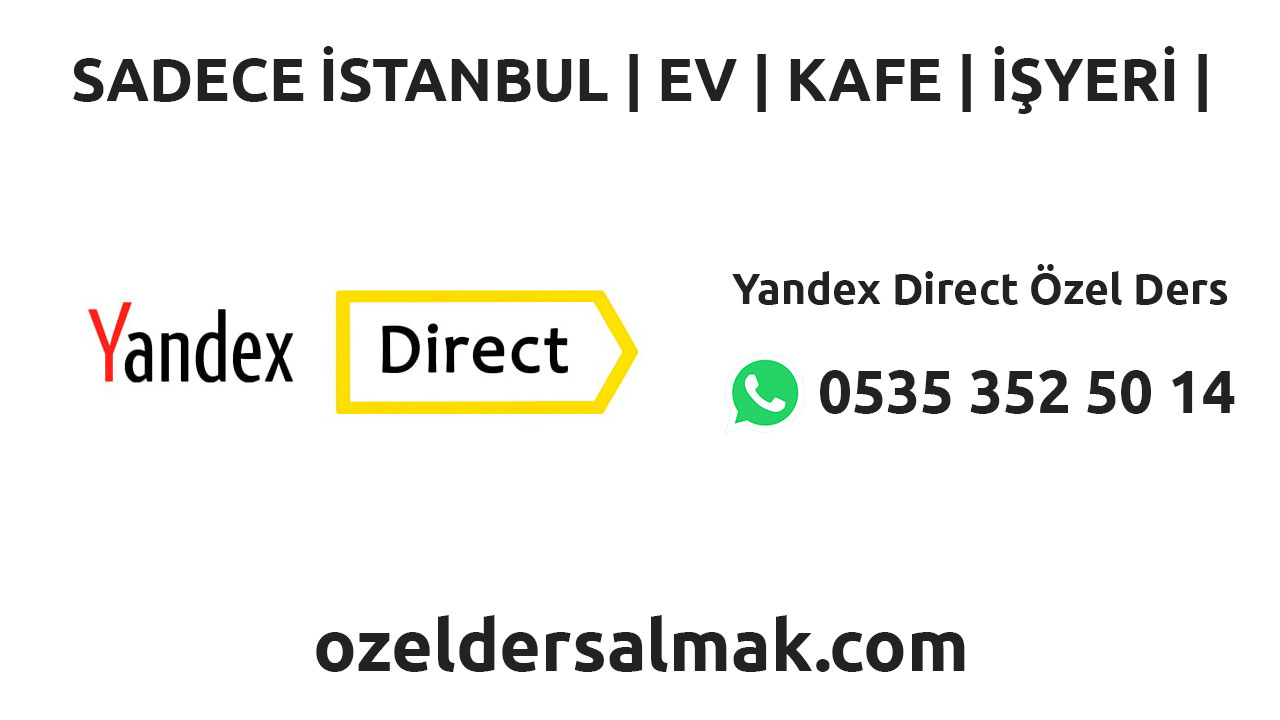 Yandex Direct Özel Ders